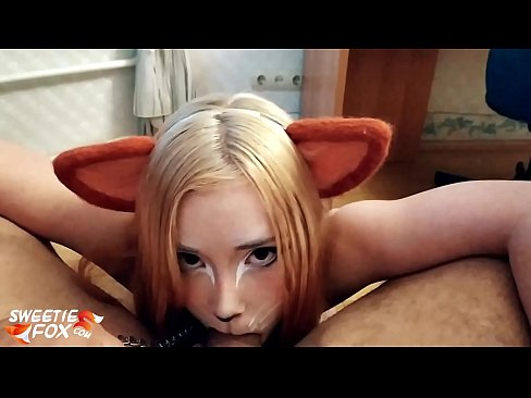 ❤️ Кіцуне ковтає член і кончить в рот ❤ Порно у нас ﹏